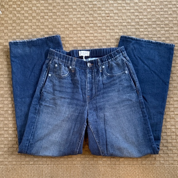 rag & bone Miramar Wide Leg Terry Jeans Small - Picture 3 of 3